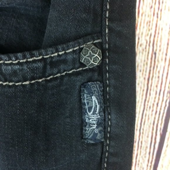 SOLD Mckenzie Black Denim Stretch Jeans Sz 27x32 - Picture 5 of 8